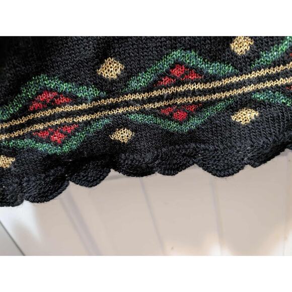 Vintage Nutcracker Ugly Christmas Sweater Dog on Skis Holiday Womens XL - Picture 3 of 9